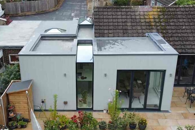 modern house with a bespoke glass roof