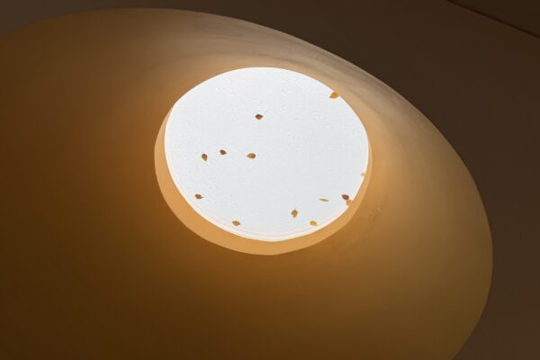frameless view of a circular skylight